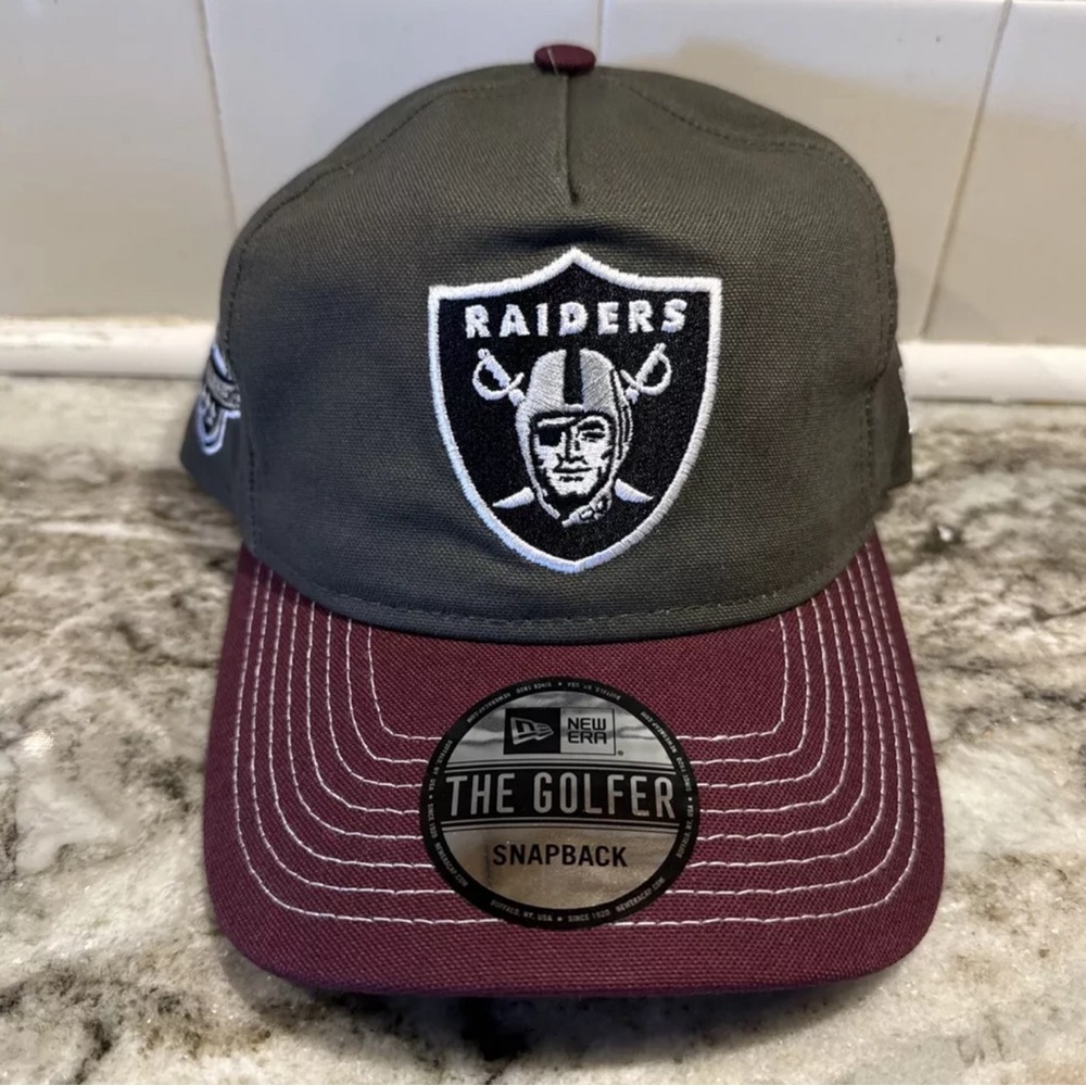 New Era The Golfer Las Vegas Raiders 2-Tone Color Pack Patch Snapback Cap Hat